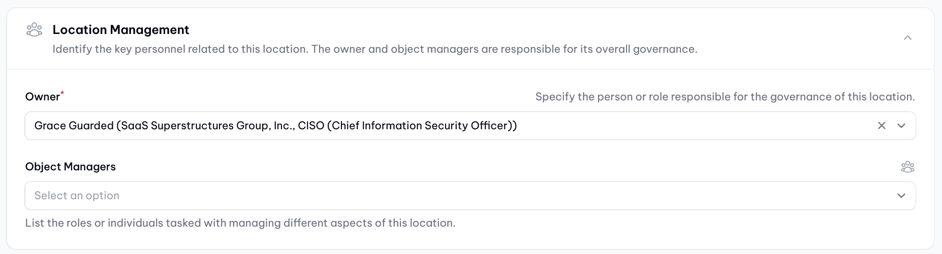  Attributes: Location management