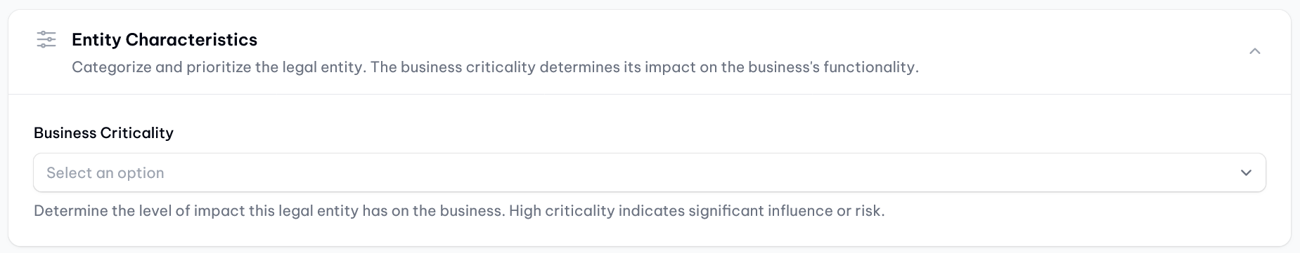  Attributes: Legal entity characteristics