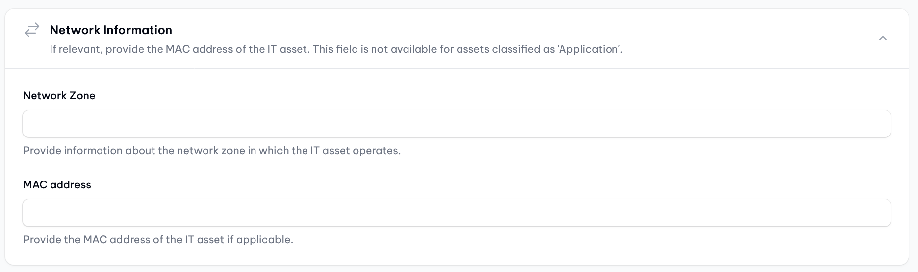  Attributes: IT asset network information