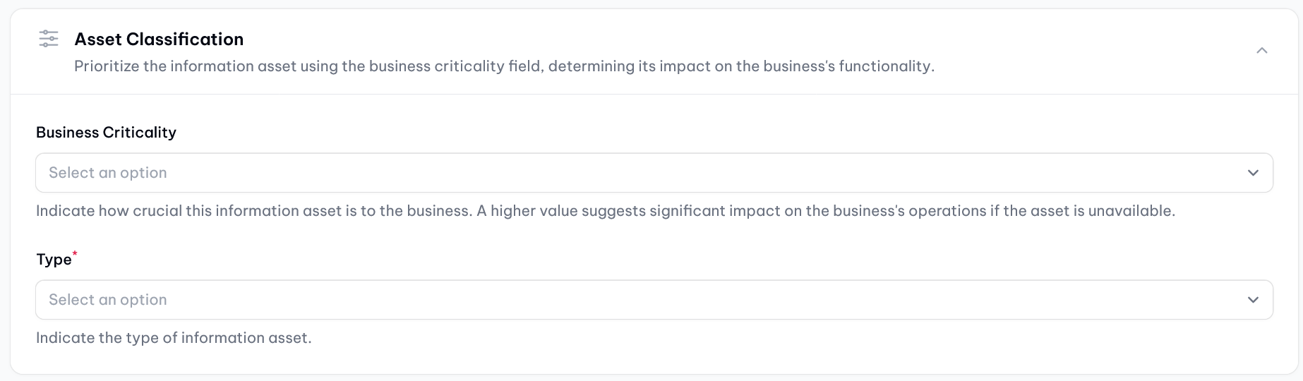  Attributes: Information assets classification