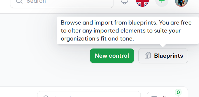 vucavoid blueprints: To import a new blueprint, the tenant's overview of the respective entity type holds a button to call all available blueprint entities for the active tenant.