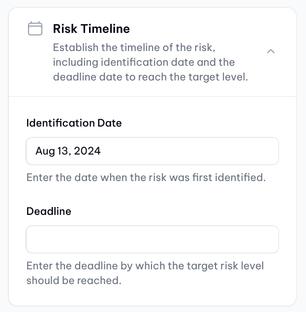 Attributes: Risk timeline