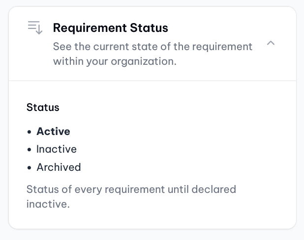 vucavoid requirements: Requirement status