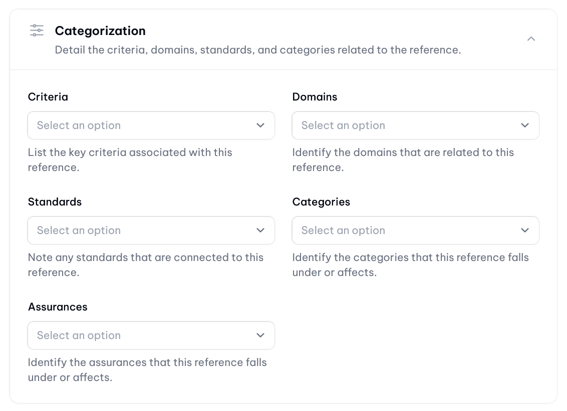 vucavoid requirements: Categorization of a reference.