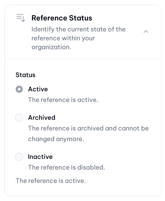 vucavoid requirements: Reference status