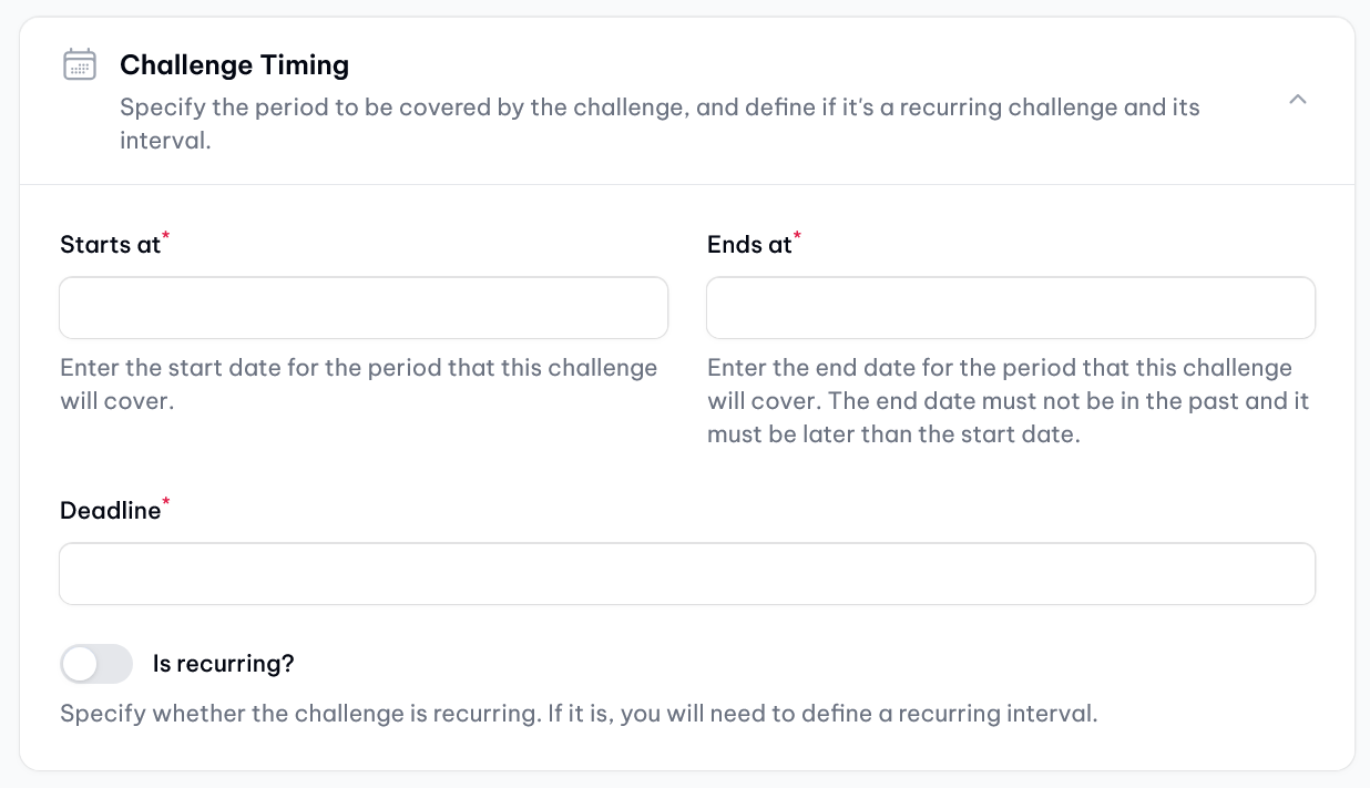 vucavoid challenges: Challenge timing