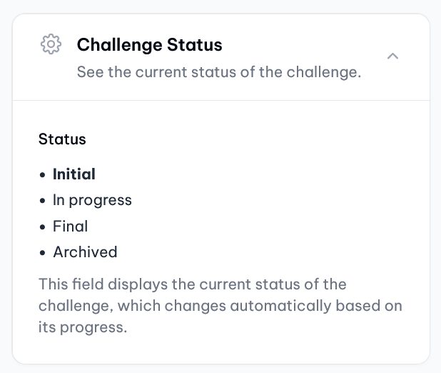 vucavoid challenges: Challenge status