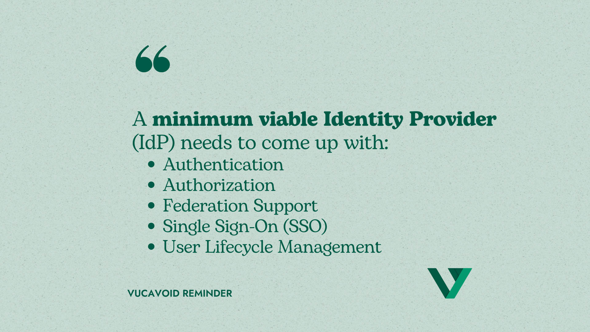 To reserve the right being named an identity provider, the following boxes need to be checked (as a minimum)